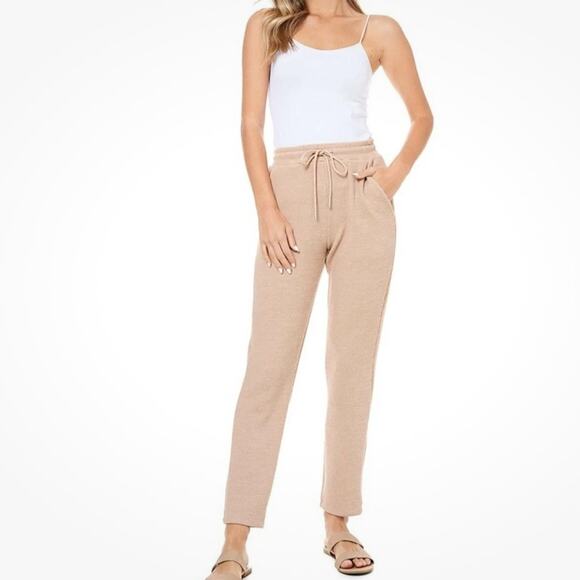 Elodie Tan Knit Jogger Pants - Picture 1 of 8